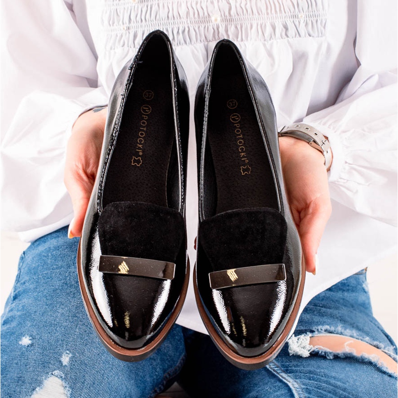 W. Potocki Pantofi negri Potocki negru 2