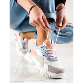TRENDI Adidași de modă alb multicolor 1