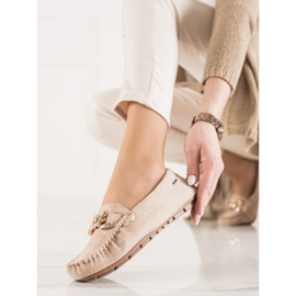 Goodin Mocasini Clasici Cu Ornament bej 1