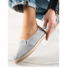 TRENDI Espadrile casual alunecoase gri 1