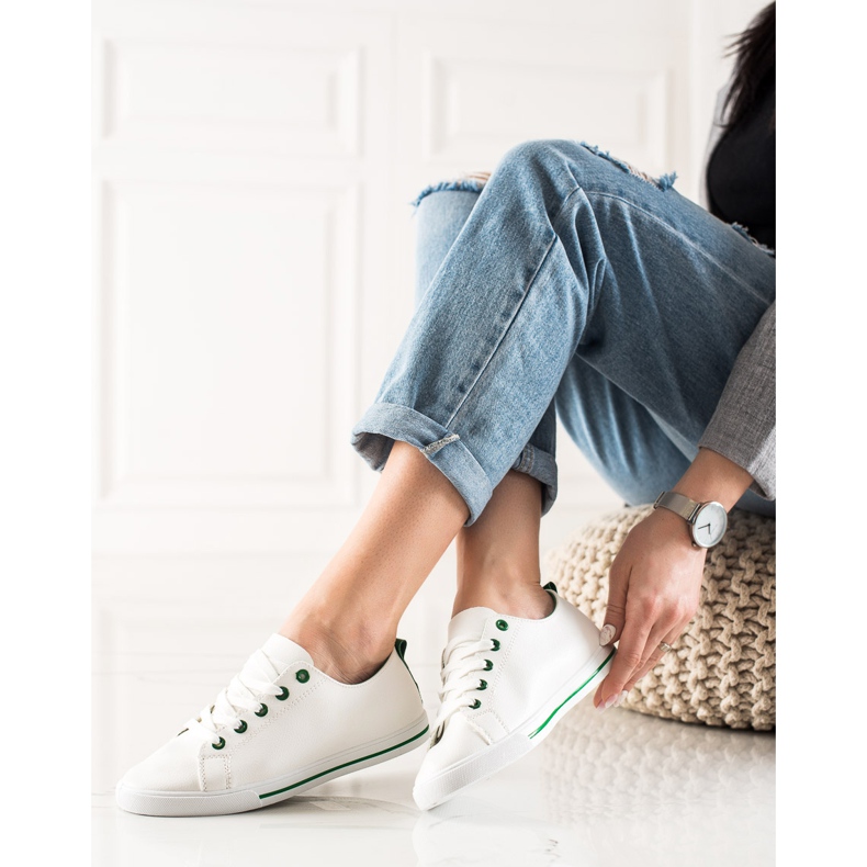 TRENDI Pantofi de sport clasici alb 2