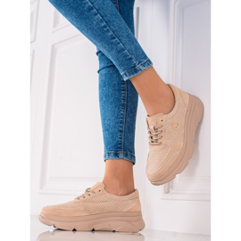 Filippo Adidași din piele bej maro 2