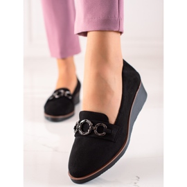 Pantofi din piele intoarsa VINCEZA negru 1