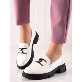 Goodin Mocasini Cu Piele Eco Pe Platforma alb 1