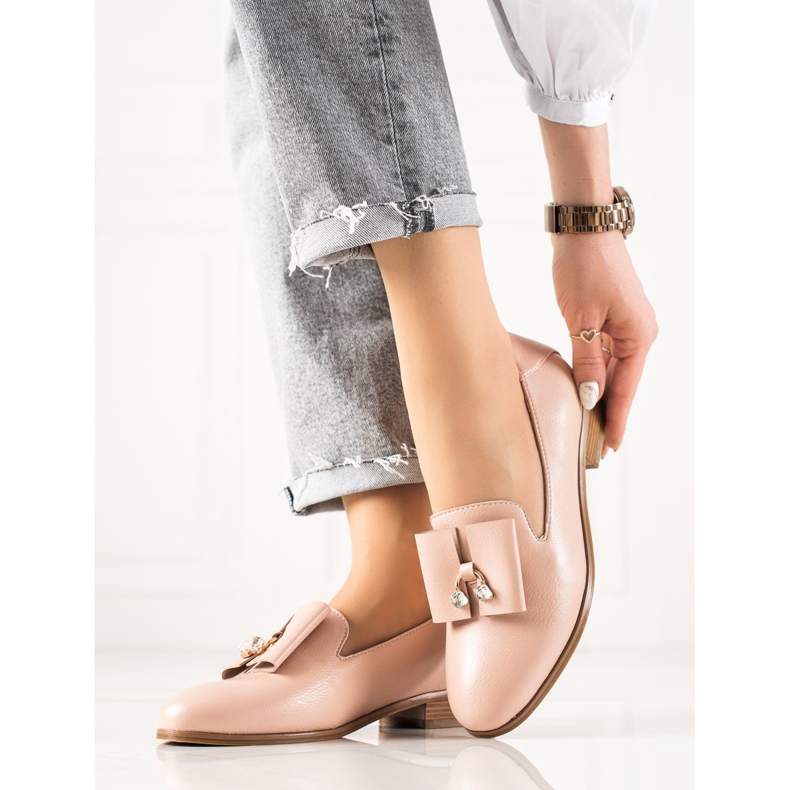 W. Potocki Pantofi cu cristale Potocki roz 1