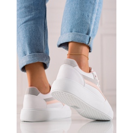 Weide Pantofi Casual Pe Platformă alb 3