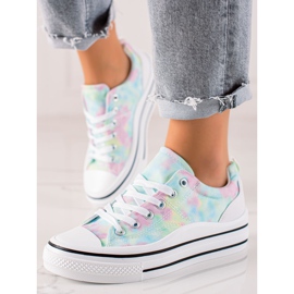 TRENDI Adidași colorați pe platformă multicolor 1