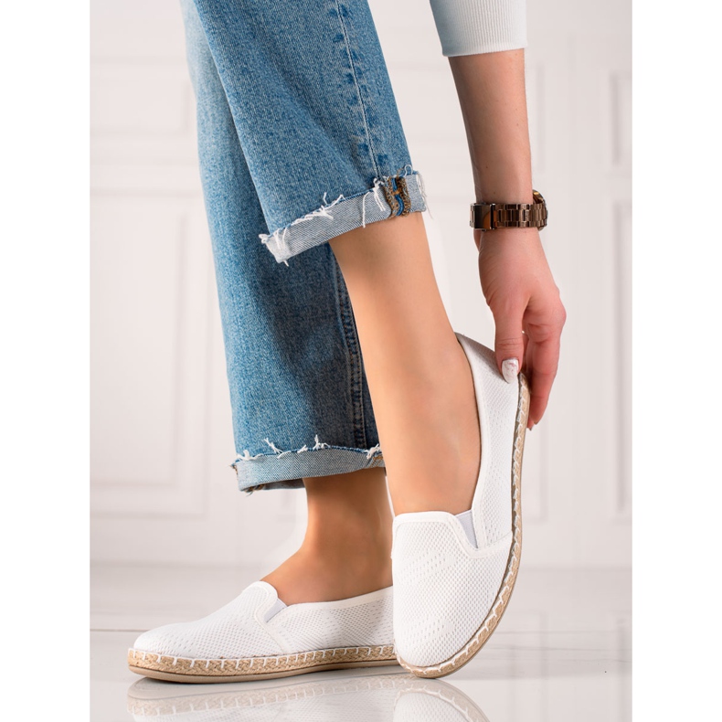 TRENDI Espadrile casual alunecoase alb 1 TRENDI Espadrile casual alunecoase alb 1