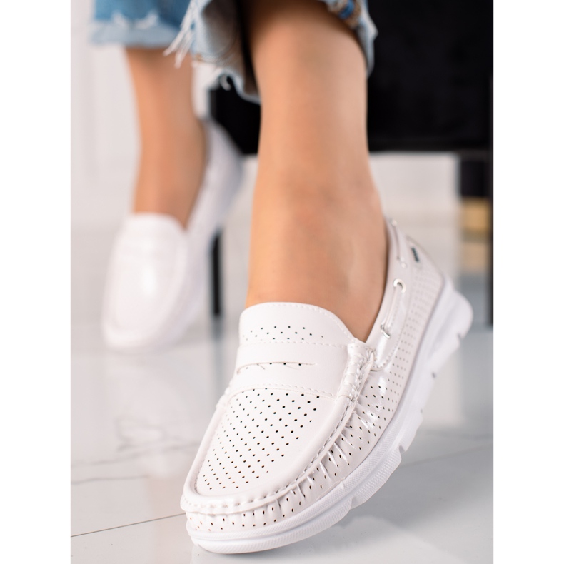 Goodin Mocasini Usori Pe Platforma alb 1