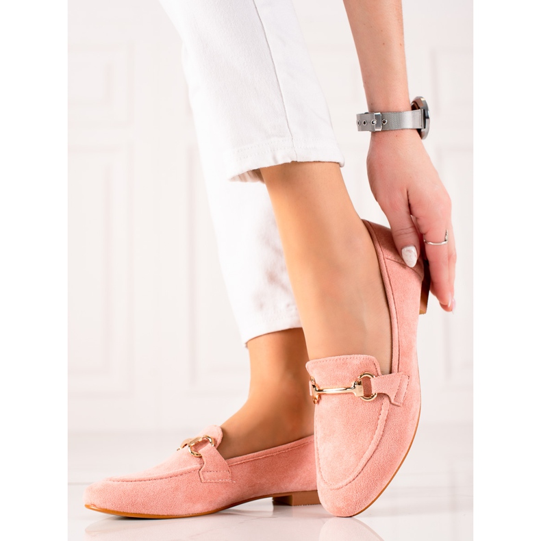 Seastar Mocasini Cu Decor Auriu roz 1