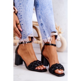 FB2 Sandale De Piele Pe Un Bar Lorelei Negru 4