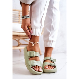 PS1 Flip-flops de cauciuc pe platforma Westie Green verde 1