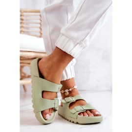 PS1 Flip-flops de cauciuc pe platforma Westie Green verde 2