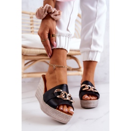 Lewski Shoes Papuci din piele Lewski 3062 Black negru 2