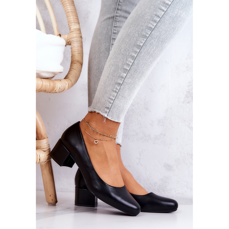 Pompe din piele pe un stâlp Sergio Leone PB291 Negru 1