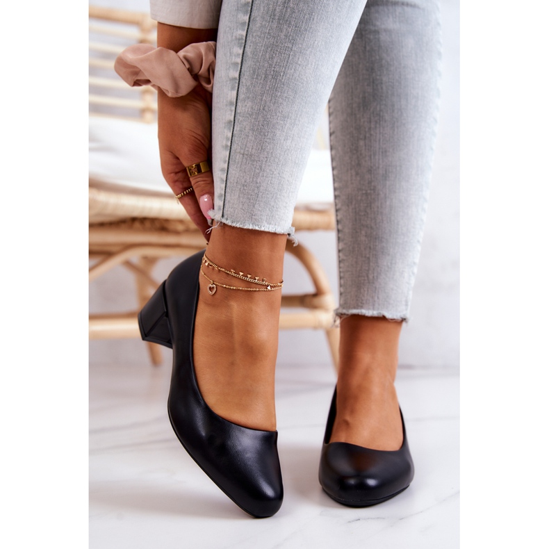 Pompe din piele pe un stâlp Sergio Leone PB291 Negru 2