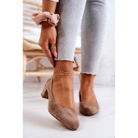 Pompe din piele intoarsa pe bar Sergio Leone PB291 Bej 2