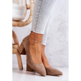 Pompe din piele intoarsa Sergio Leone PB411 Bej maro 1