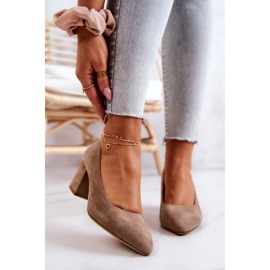 Pompe din piele intoarsa Sergio Leone PB411 Bej maro 2