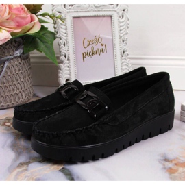 Mocasini negri pe platforma Filippo W PAW314A negru 2