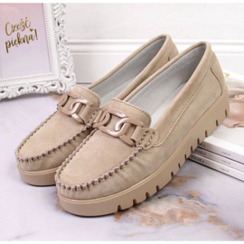 Mocasini pe platforma Filippo W PAW314B bej 2