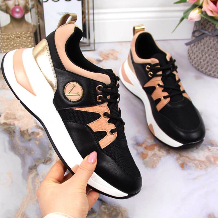 Tenisi pe platforma Vinceza W JAN79A negri negru 1