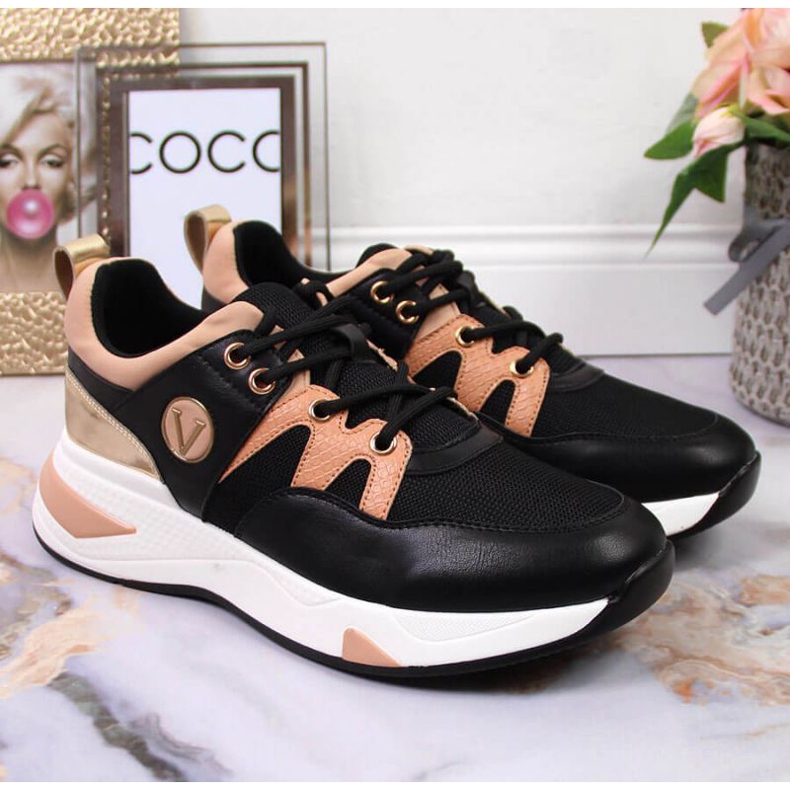 Tenisi pe platforma Vinceza W JAN79A negri negru 2