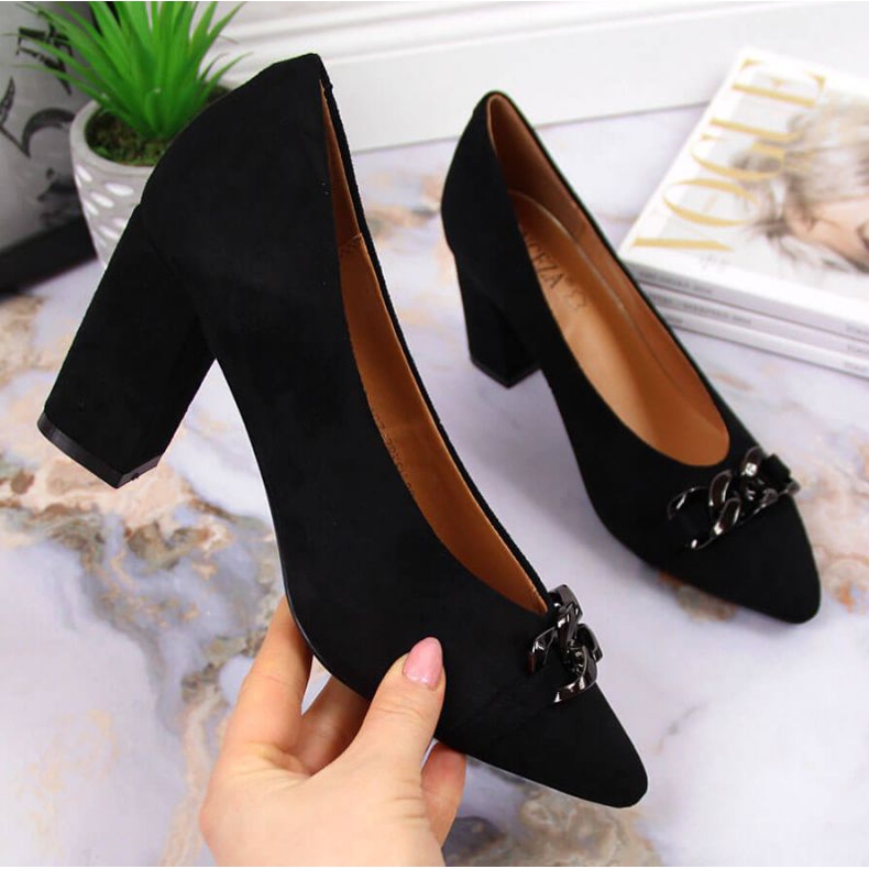 Pompi pe post de piele intoarsa Vinceza W JAN80A negru 1