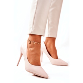 WS1 Stilettos Piele In Spitz Bej Hanne 1