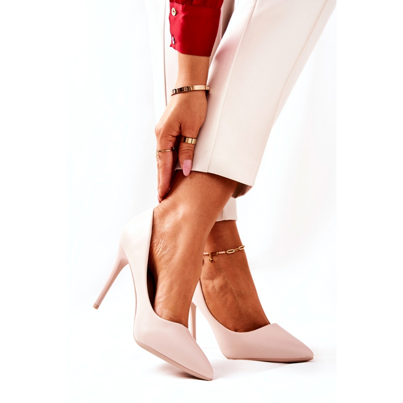 WS1 Stilettos Piele In Spitz Bej Hanne 3