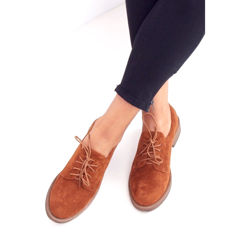 Mocasini Camel TU146 Camel cu șireturi maro multicolor 2