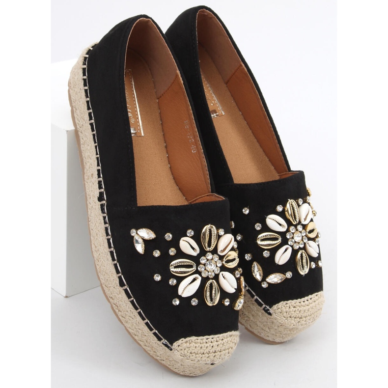 Manami Espadrile cu coajă neagră negru 1 Manami Espadrile cu coajă neagră negru 1