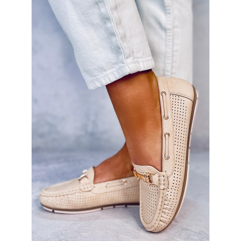 Mocasini de dama Wong Beige bej 2