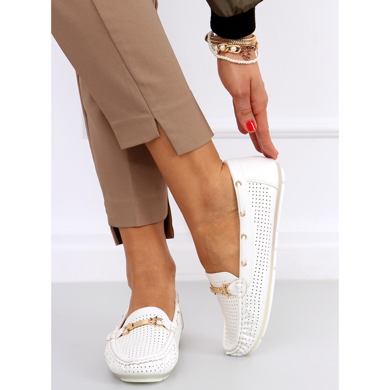 Mocasini de dama Wong White alb 1