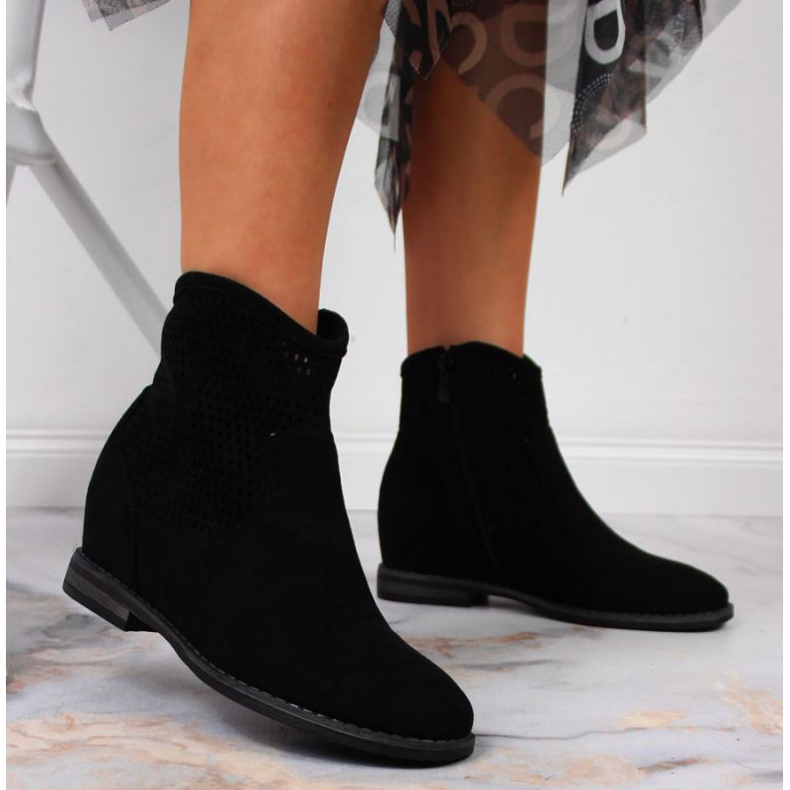 Cizme ajurate S. Barski W OLI141A negre negru 2