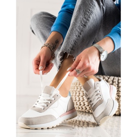 TRENDI Pantofi sport colorati alb multicolor 1