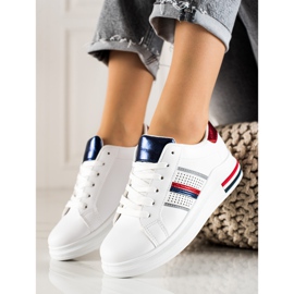 TRENDI Pantofi sport casual albi 1