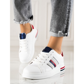 TRENDI Pantofi sport casual albi 2