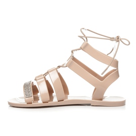 L. Day Cizme romane de cauciuc maro 1