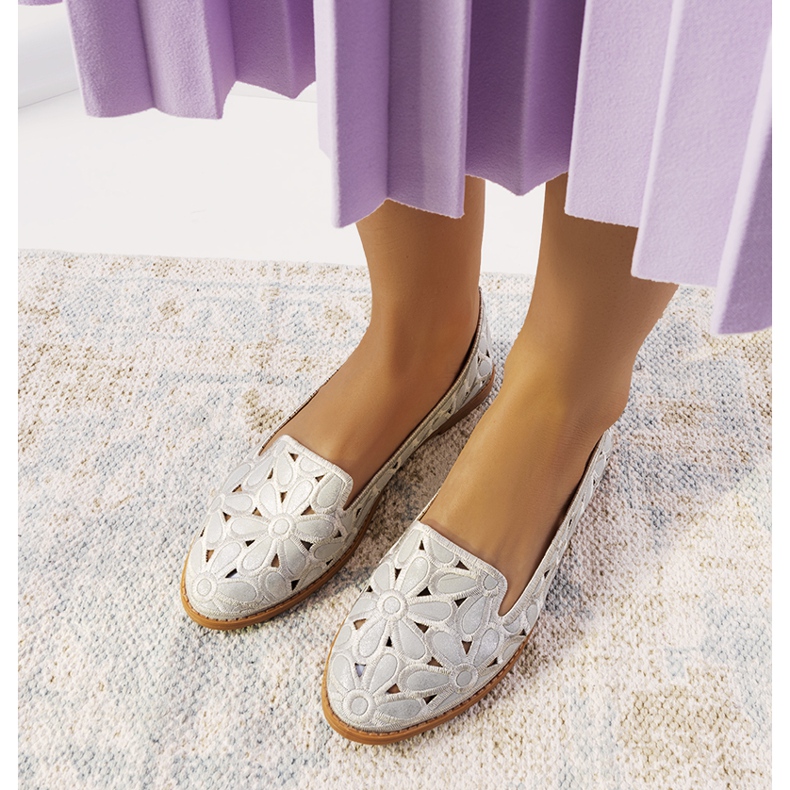 Balerinii ajurati gri ai Amandei argint 1