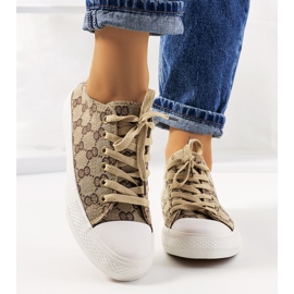 Adidași de damă Sheila bej maro 1