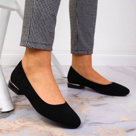 Balerini din piele intoarsa Sergio Leone W SK361A negri negru 2