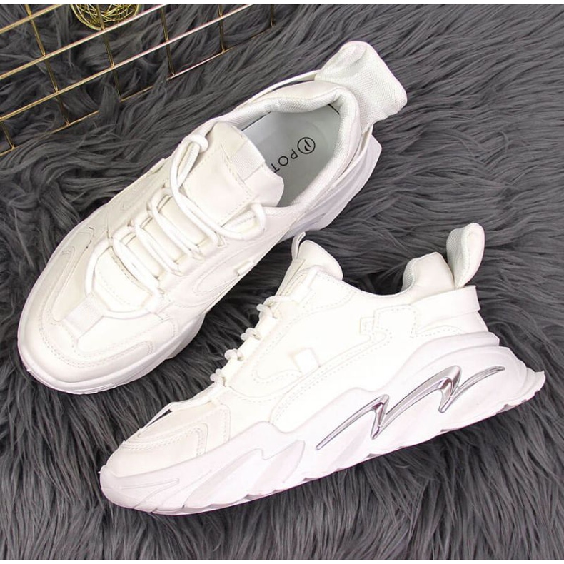 Pantofi de sport pe platforma Potocki W WOL54 alb 2