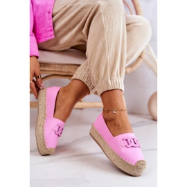 FB2 Espadrile clasice pe platforma roz Julianne 6