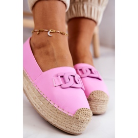 FB2 Espadrile clasice pe platforma roz Julianne 7