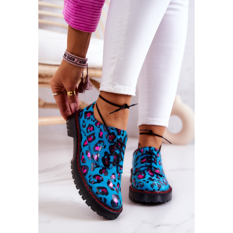 Oxfords de damă Maciejka 04087-47 Pantofi din piele Albastru multicolor 1