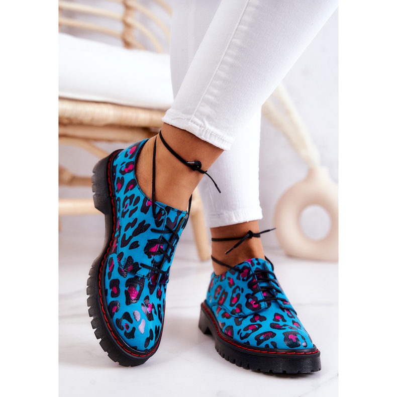 Oxfords de damă Maciejka 04087-47 Pantofi din piele Albastru multicolor 2