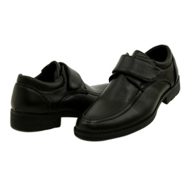 American Club Băieți pantofi inserți din piele pentru velcro kom37/22 negru 3