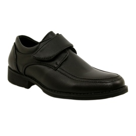 American Club Băieți pantofi inserți din piele pentru velcro kom37/22 negru 1
