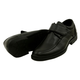 American Club Băieți pantofi inserți din piele pentru velcro kom37/22 negru 4